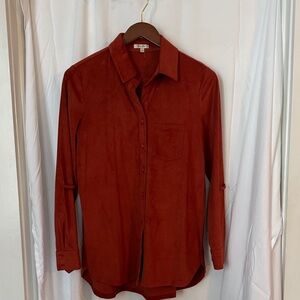 Tyler Boe Rust Button Down Shirt